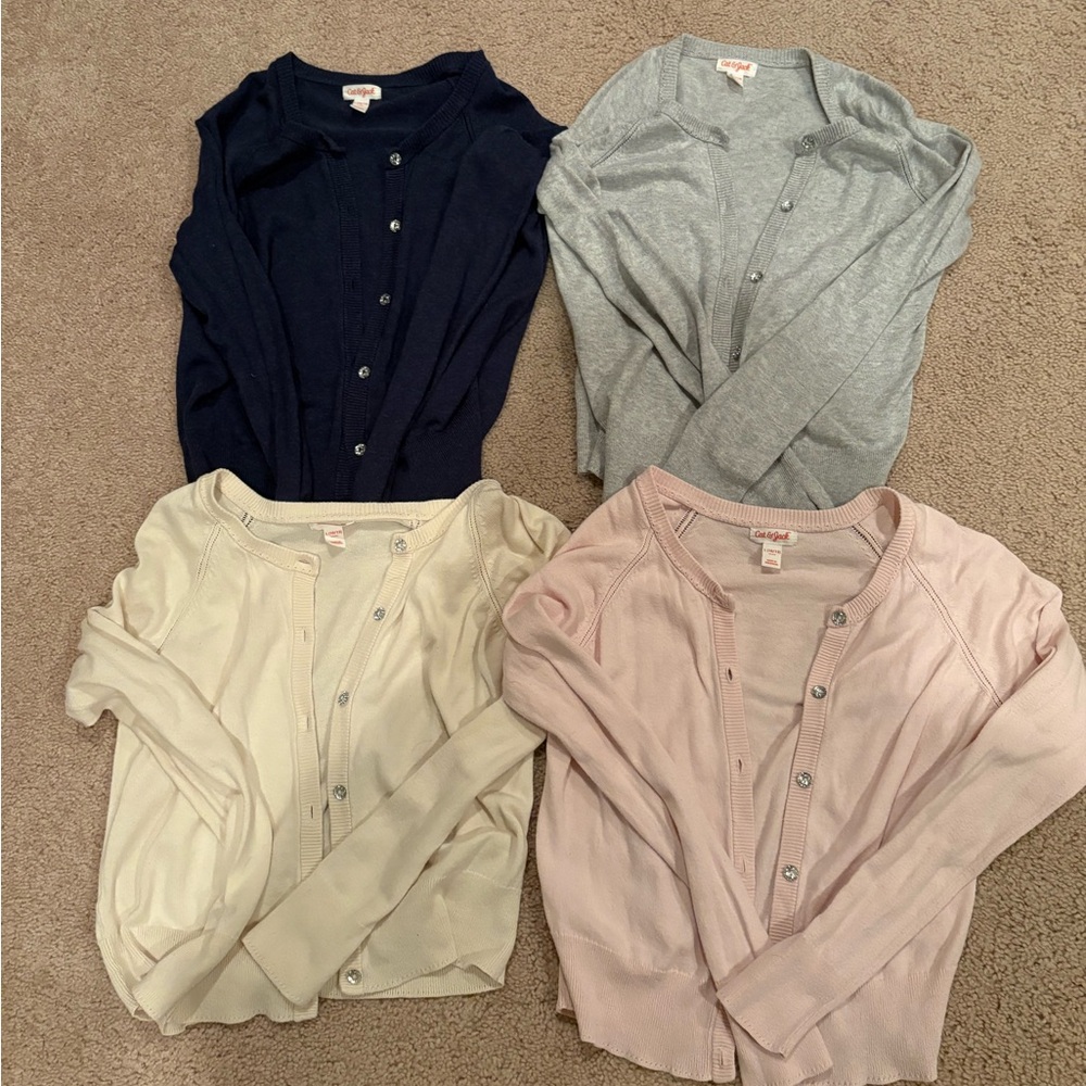 Cat & Jack Women's Cardigan Sweater Collection - Navy, Gray, Cream, Pink